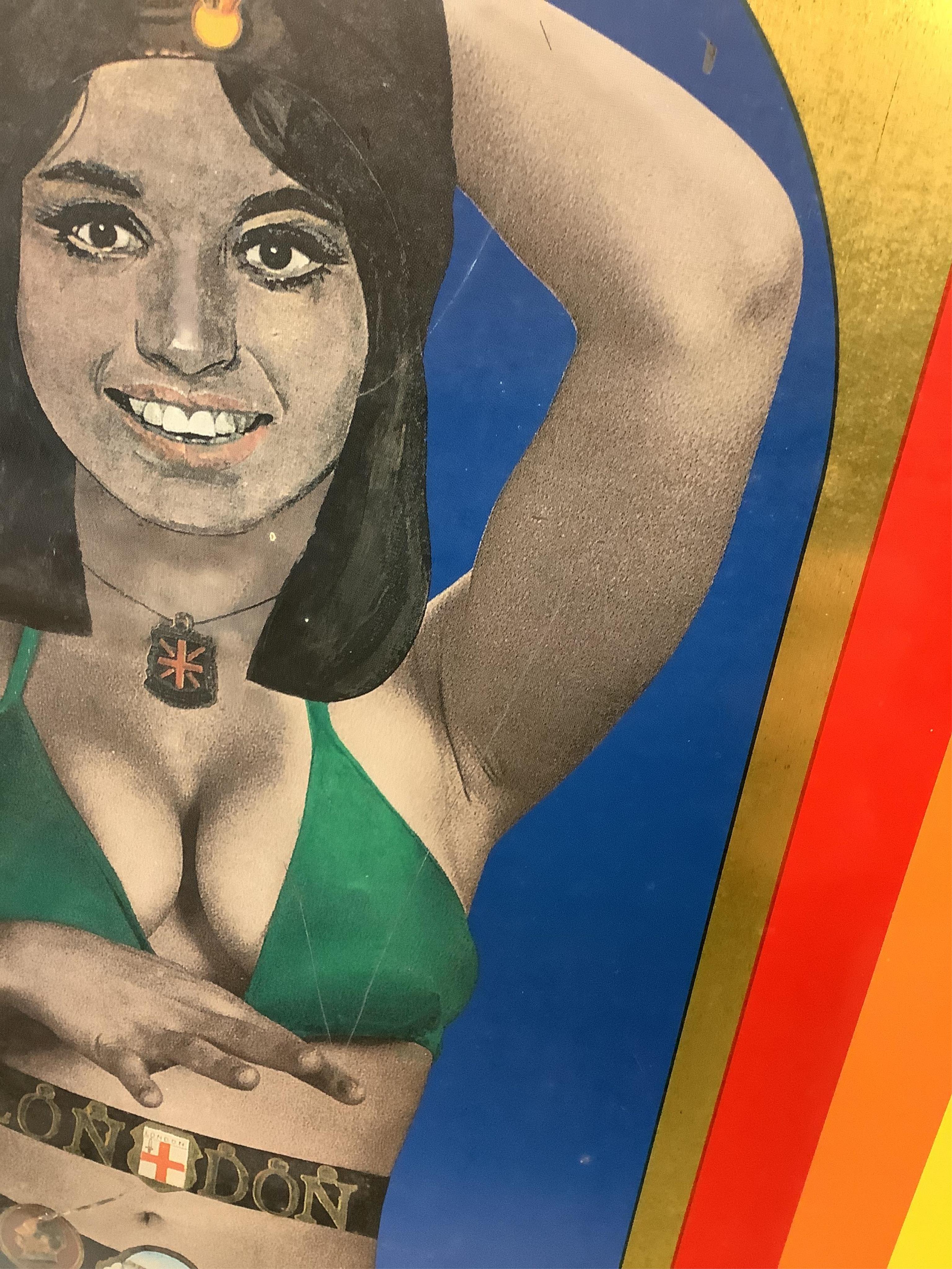 Peter Blake CBE RDI RA (b.1932), ‘Bobbie Rainbow, 2001’, signed and limited edition 274/2000, lithograph on tin panel, Pallant House Gallery stamp verso, unframed, 66 x 44cm